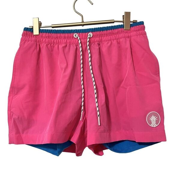 Chubbies The Avalons 4” Swim Trunks Size S Hot Pink Mesh Liner Beach Vacation - Picture 1 of 7